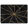 Washable Black and Gold Rug 160x230 cm | Anti-Slip Design