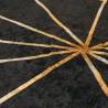 Washable Black and Gold Rug 160x230 cm | Anti-Slip Design