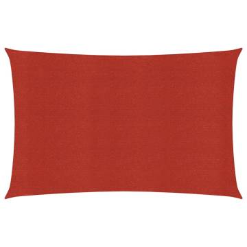 Sunshade Sail 3.5x5m Red 160 g/m² - UV and Mould Resistant