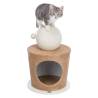 TRIXIE Cat Cuddly Cave & Scratching Ball - Taupe 36x50 cm