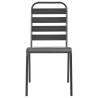 Stackable Outdoor Chairs - 2 pcs Steel Grey | HipoMarket