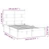 White Solid Wood Bed Frame 140x200 cm | Stylish and Sturdy