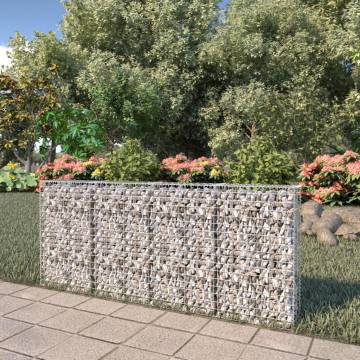 Gabion Wall with Covers - Galvanised Steel 200x20x85 cm