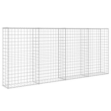 Gabion Wall with Covers - Galvanised Steel 200x20x85 cm