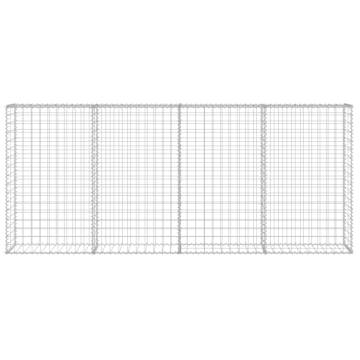 Gabion Wall with Covers - Galvanised Steel 200x20x85 cm