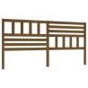 Stylish Honey Brown Bed Headboard - Solid Pine Wood 206x4x100 cm