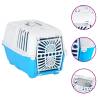 Pet Carrier White and Blue 48x31.5x33cm Polypropylene Size 48 x 31.5 x 33 cm 