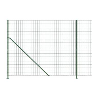 Wire Mesh Fence with Flange Green 1.4x25 m - Durable & Secure