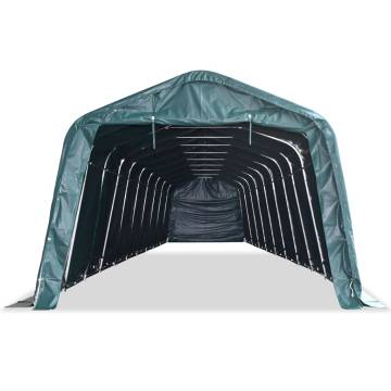 Removable Livestock Tent 3.3x16m Dark Green - Durable PVC