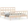 Solid Wood Bed Frame with Headboard 160x200 cm | HipoMarket