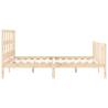 Solid Wood Bed Frame with Headboard 160x200 cm | HipoMarket