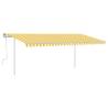 Manual Retractable Awning 5x3.5m - Yellow & White | HipoMarket