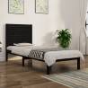 Bed Frame Black Solid Wood 75x190 cm Small Single Colour black Size 75 x 190 cm 