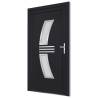 Front Door Anthracite 108x208 cm PVC - Secure & Elegant Design