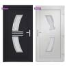 Front Door Anthracite 108x208 cm PVC - Secure & Elegant Design