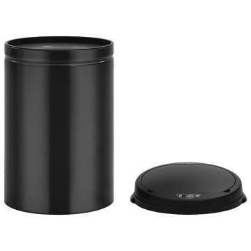 Automatic Sensor Dustbin 30L - Black Carbon Steel | HipoMarket