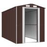 Garden Shed Dark Brown 192x357 cm | Galvanised Steel Storage