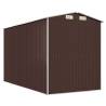 Garden Shed Dark Brown 192x357 cm | Galvanised Steel Storage