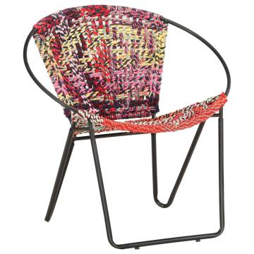 Circle Chair Multicolours Chindi Fabric - Ultimate Comfort