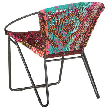 Circle Chair Multicolours Chindi Fabric - Ultimate Comfort