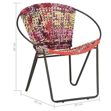 Circle Chair Multicolours Chindi Fabric - Ultimate Comfort