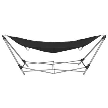 Hammock with Foldable Stand Black - Relax Anywhere | HipoMarket