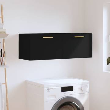 Wall Cabinet Black 100x36.5x35 cm | Stylish Storage Solution