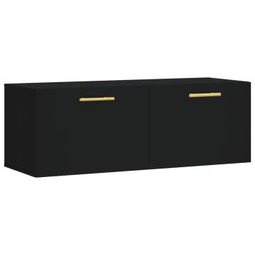 Wall Cabinet Black 100x36.5x35 cm | Stylish Storage Solution