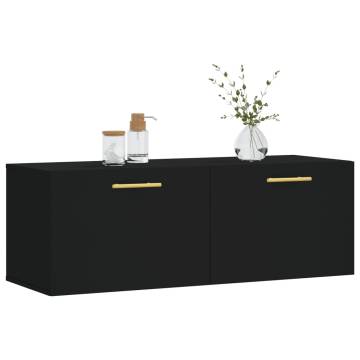 Wall Cabinet Black 100x36.5x35 cm | Stylish Storage Solution