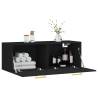 Wall Cabinet Black 100x36.5x35 cm | Stylish Storage Solution