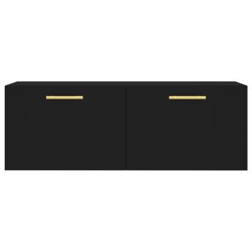 Wall Cabinet Black 100x36.5x35 cm | Stylish Storage Solution