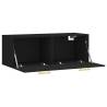 Wall Cabinet Black 100x36.5x35 cm | Stylish Storage Solution