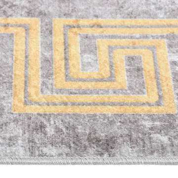 Washable Grey Rug 160x230 cm - Anti Slip & Stylish