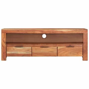 TV Cabinet 110x30x40 cm in Solid Acacia Wood - Stylish Storage