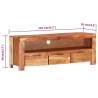 TV Cabinet 110x30x40 cm in Solid Acacia Wood - Stylish Storage