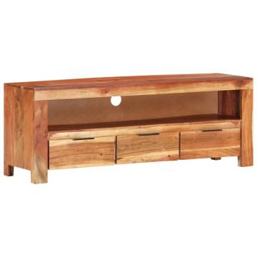 TV Cabinet 110x30x40 cm in Solid Acacia Wood - Stylish Storage