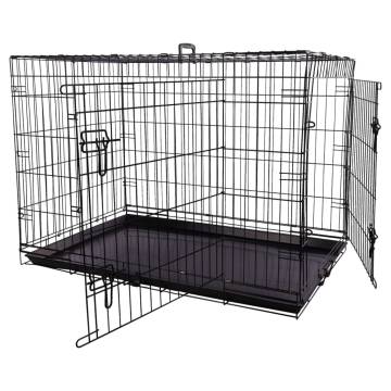 FLAMINGO Mezo XL Pet Wire Cage | Portable Dog & Cat Crate