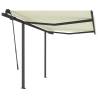 Manual Retractable Awning 3x2.5m Cream - UV Protection