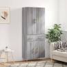 Highboard Grey Sonoma 69.5x34x180 cm Engineered Wood Colour grey sonoma Quantity in Package 1 Model 2 doors 2 drawers 