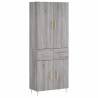 Stylish Highboard Grey Sonoma - Durable Engineered Wood