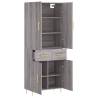 Stylish Highboard Grey Sonoma - Durable Engineered Wood