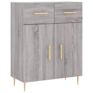 Stylish Highboard Grey Sonoma - Durable Engineered Wood