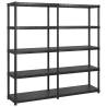 Storage Shelf 5-Tier Black 183x45.7x185 cm Plastic Size 183 x 45.7 x 185 cm Quantity in Package 1 Amount 