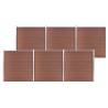 Garden Fence WPC 1045x186 cm Brown Colour brown Quantity in Package 1 Model 6 sections 