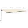 Manual Retractable Awning with LED - 6x3m Cream