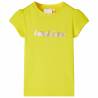 Kids' T-shirt with Cap Sleeves Bright Yellow 104 Colour yellow Size 104 (3-4y) 