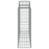 Arched Gabion Baskets - 8 pcs | Galvanised Iron | 200x50x120/140 cm