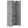 Stylish Highboard in Concrete Grey - 69.5x34x180 cm