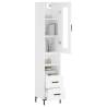 Stylish Highboard White 34.5x34x180 cm - Engineered Wood