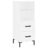 Stylish Highboard White 34.5x34x180 cm - Engineered Wood